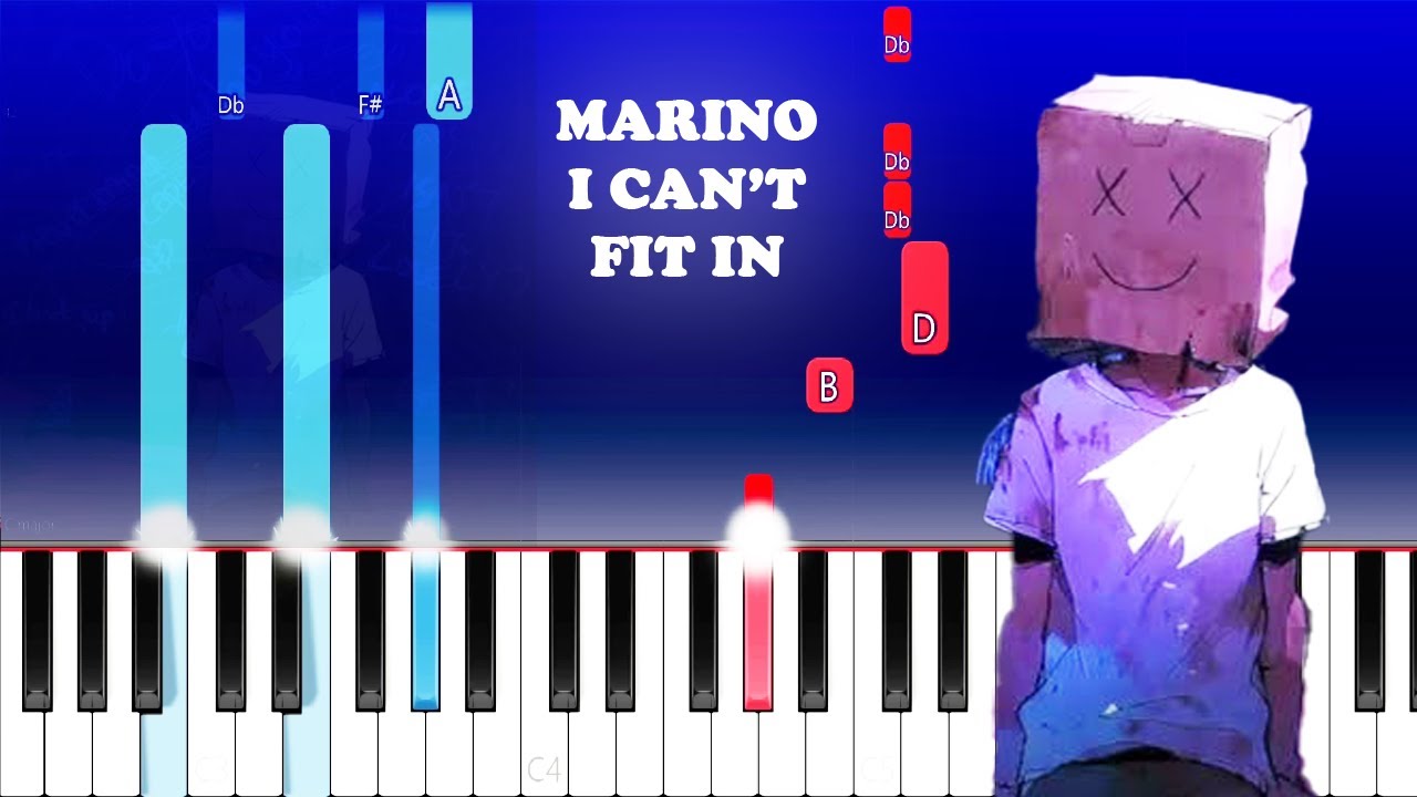 Marino - I Can't Fit In (Piano Tutorial)