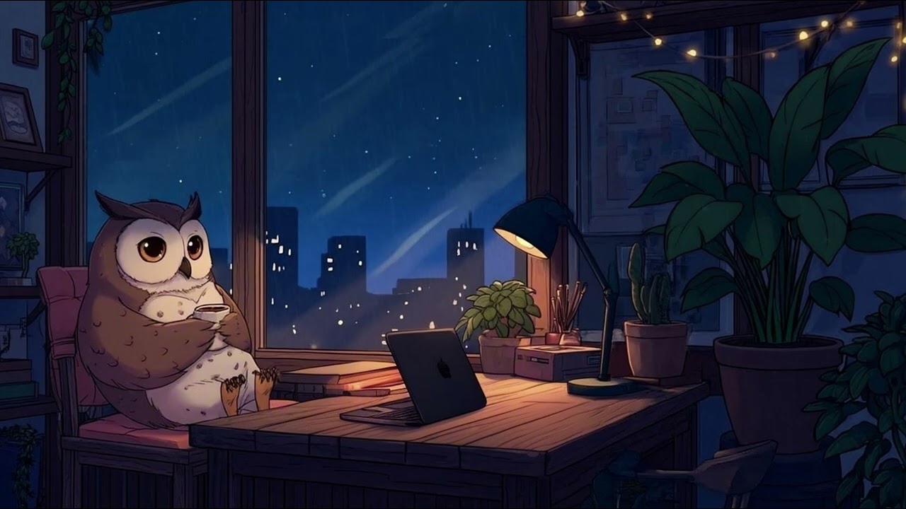 Late Night Alone 🌙 Quiet Lofi for Tired Minds | Moonlight Owl 🌙🦉