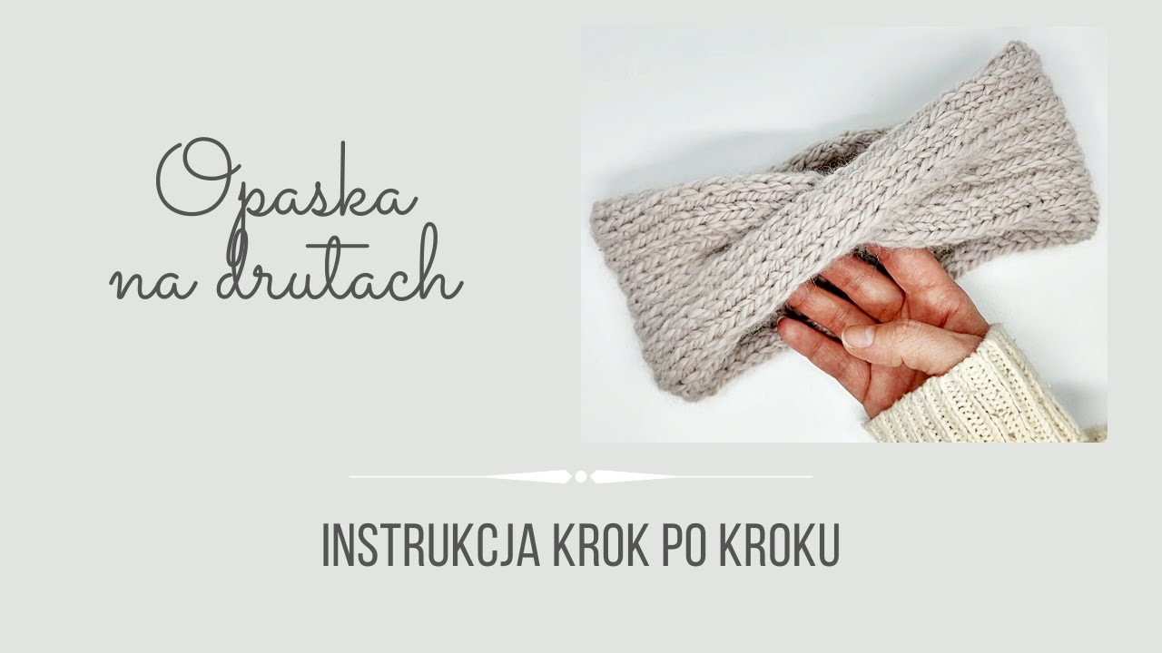 ♡ Opaska na drutach z Drops Andes ♡ Jak zrobić? Instrukcja wykonania opaski krok po kroku.