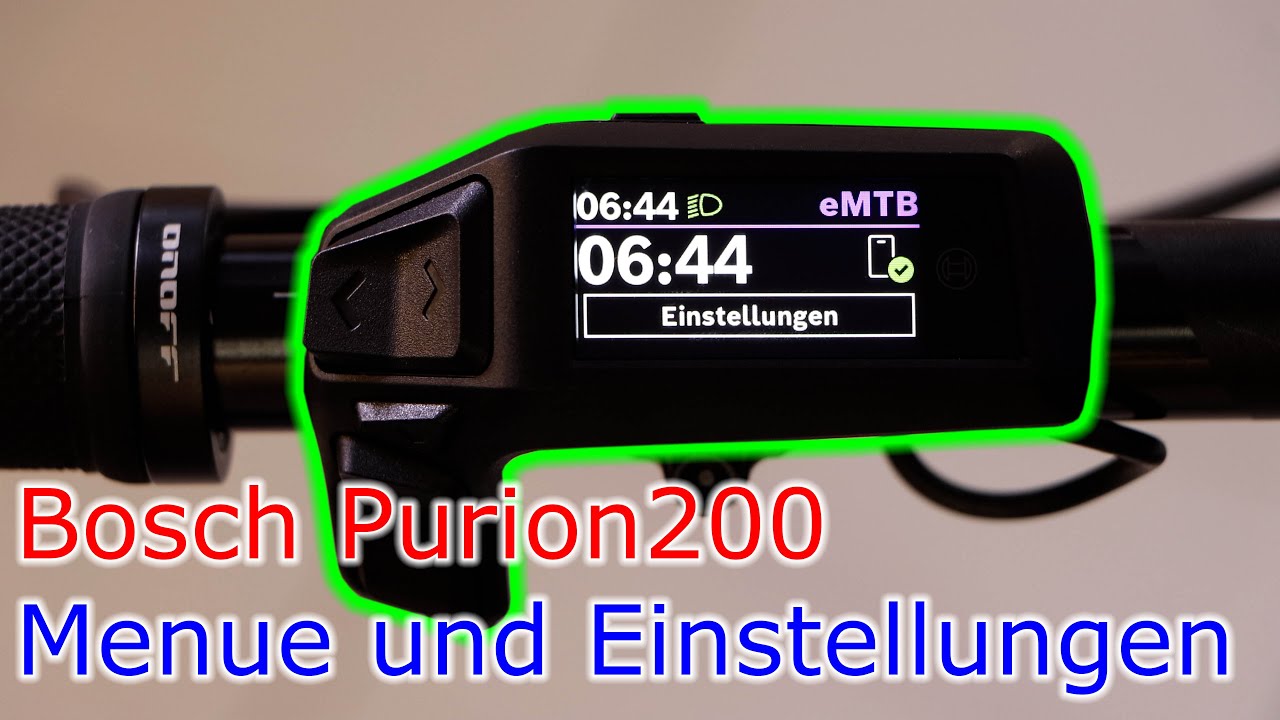 Bosch Purion 200 // Menue und Einstellungen