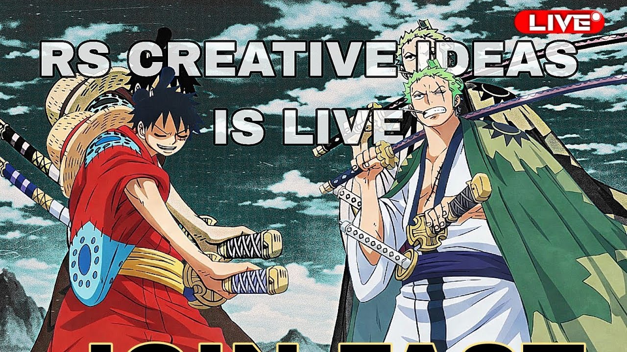 R S CREATIVE IDEAS is live drawing Luffy and zoro 