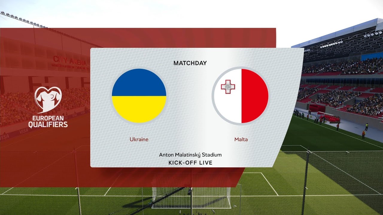Ukraine vs Malta | European Qualifiers | PES 2021