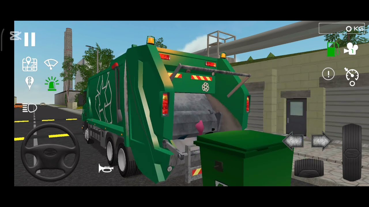 trash truck simulator gameplay  -skisosoft - scanline truck