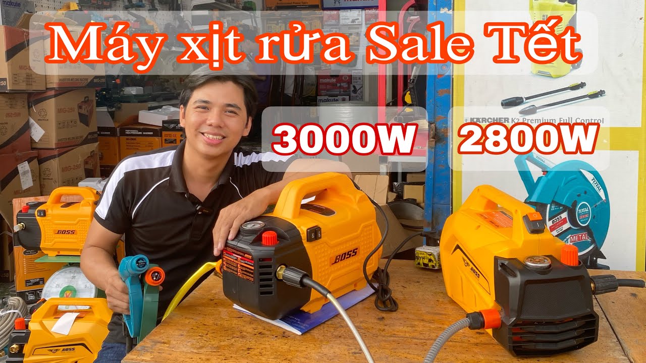 Máy xịt rửa Boss 3000w và Boss 2800w sale lớn dịp Tết