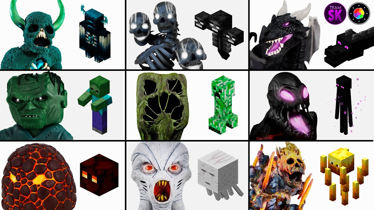 CREAMOS los MOBS de MINECRAFT pero son REALISTAS (Minecraft In Real Life) Team Sculker PlastiVerse