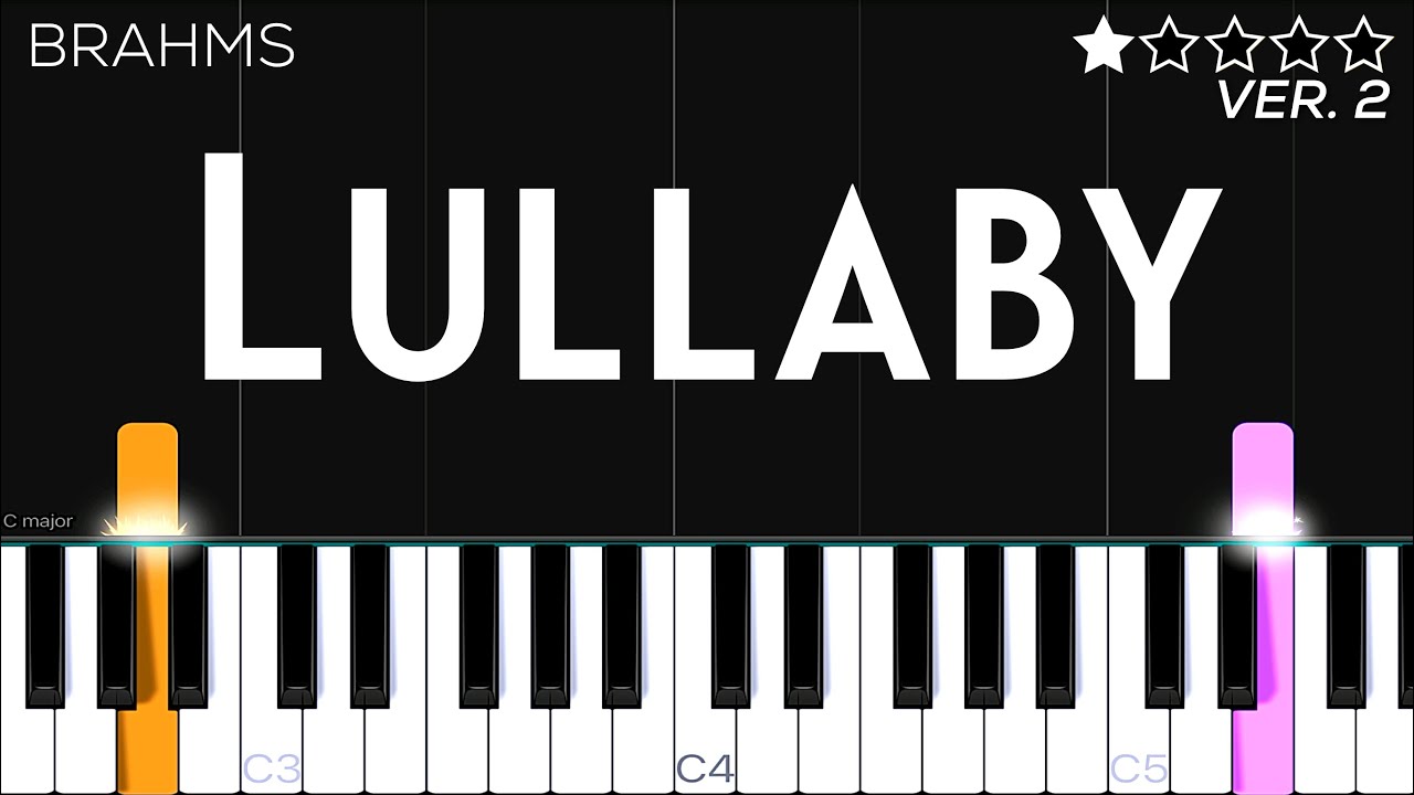 Johannes Brahms - Lullaby | EASY Piano Tutorial