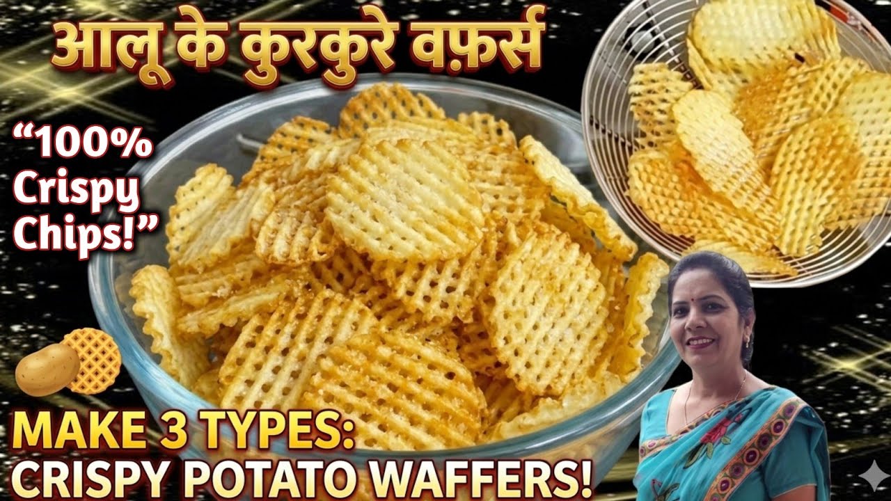  5 मिनट में चाय के साथ परफेक्ट स्नैक कुरकुरे आलू चिप्स बनाने का आसान तरीका क्रिस्पी आलू चिप्स 
