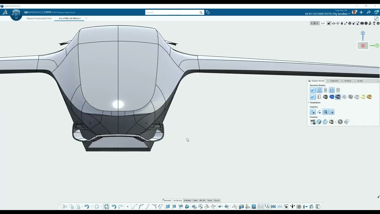 ICEM Design Experience [IDX] E-VTOL Demo 3DExperience platfpr