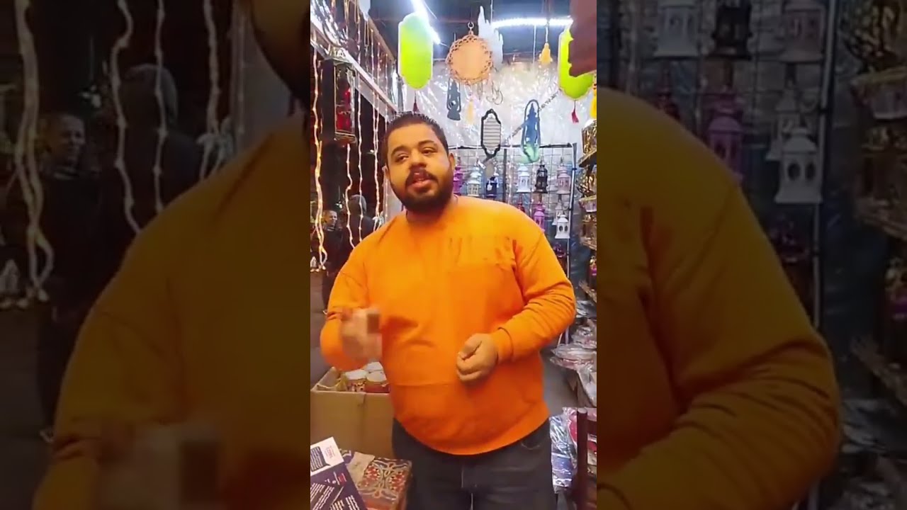 اسعار فوانيس وزينه رمضان من قلب الدرب الاحمر فى حى الخياميه 