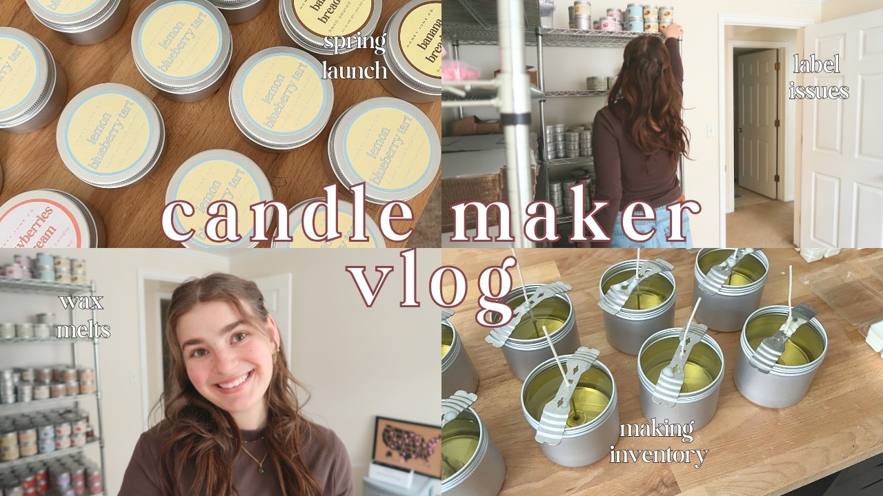 DAY IN THE LIFE OF A CANDLE MAKER | a *realistic* small business vlog 📷🕯️💌