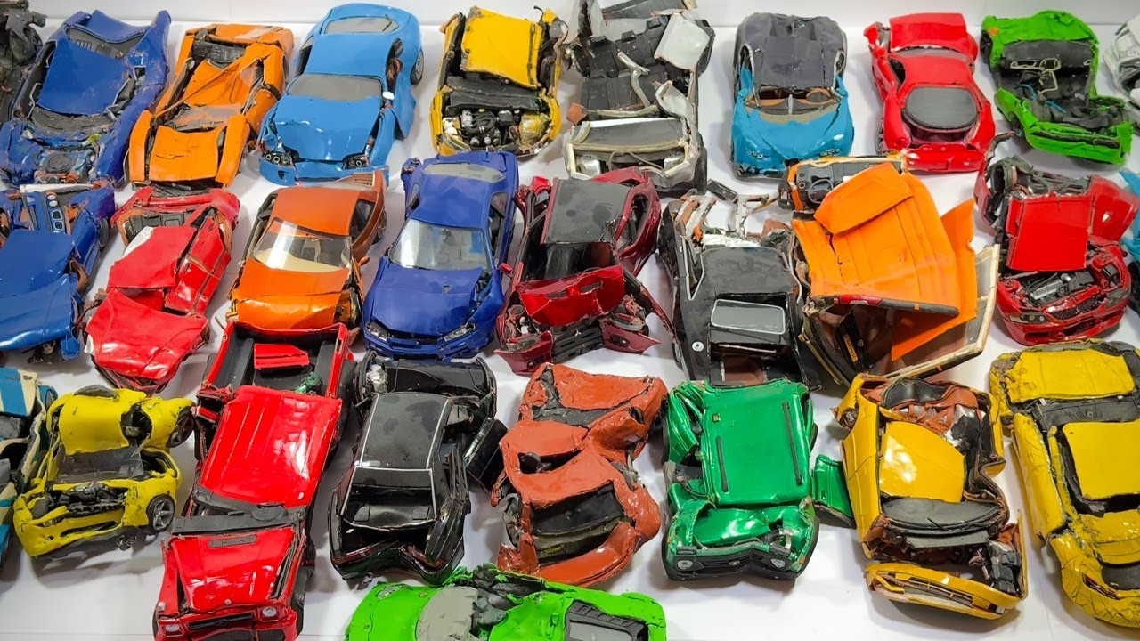 My large collection of wrecked cars over 7 years of crash testing
