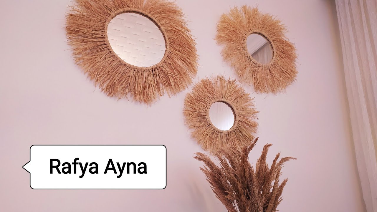 Rafya (muz lifi) Ayna Yapımı