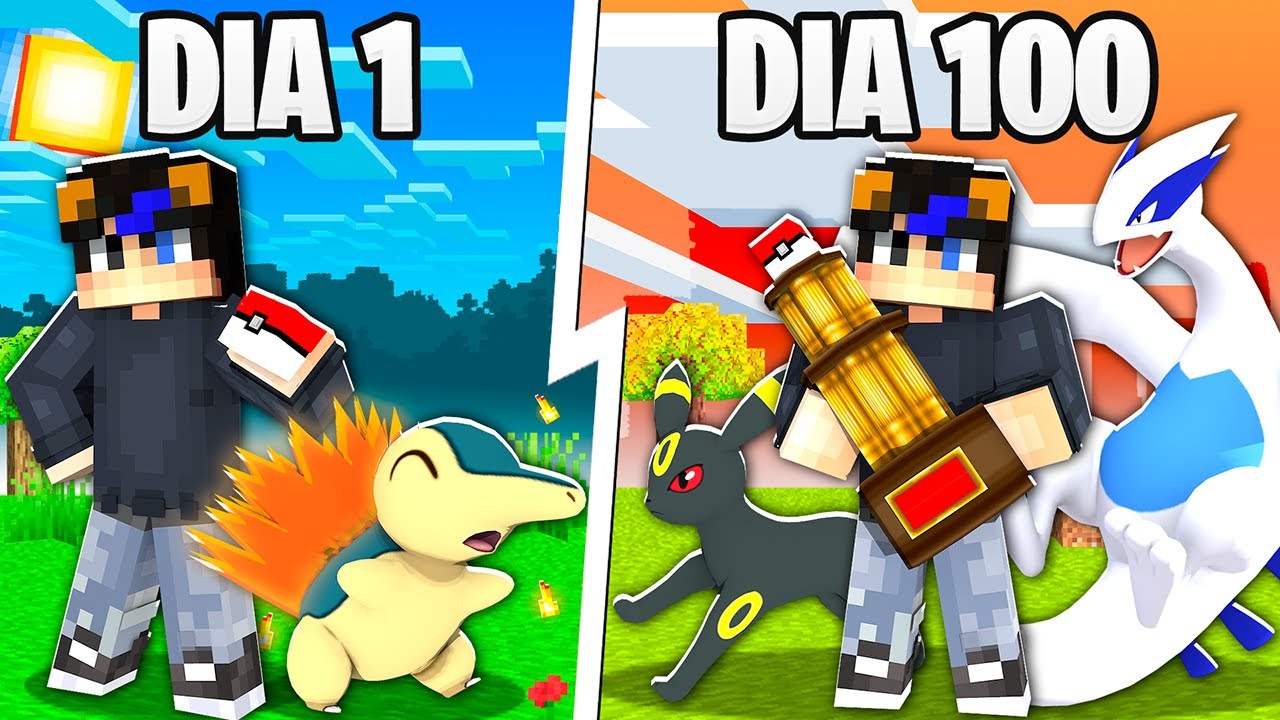 I SURVIVED 100 DAYS in the POKEMON REGION OF JOHTO in Minecraft PIXELMON!