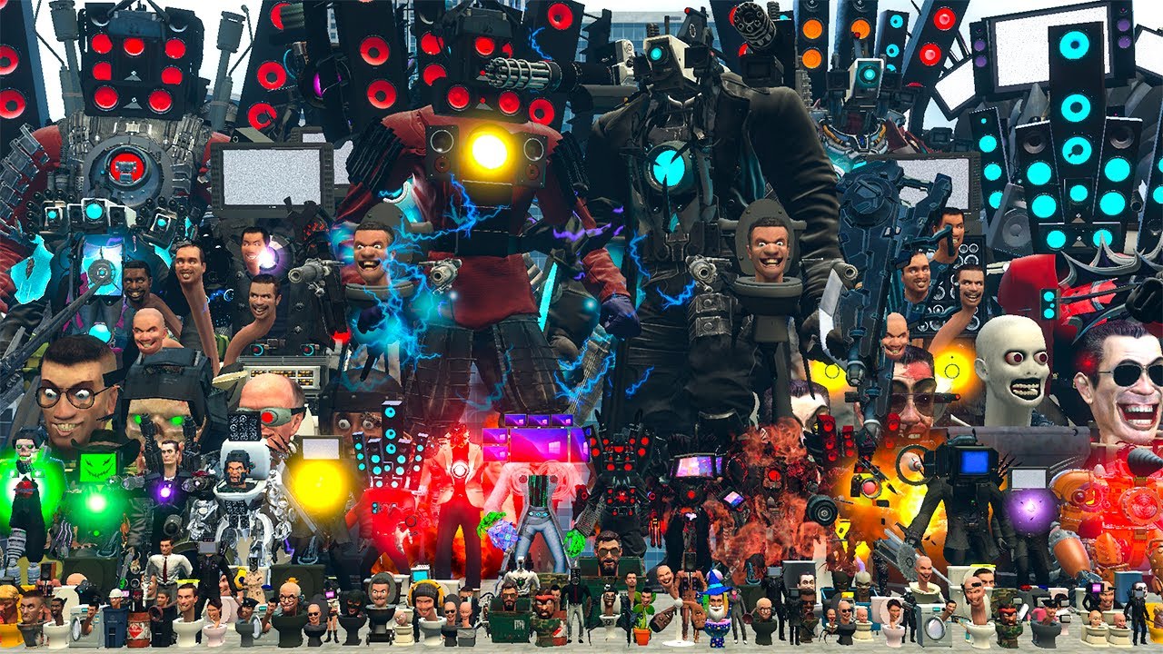 ALL SKIBIDI TOILETS (1-69) VS TITANS + MULTIVERSE AND FANMADE CHARACTERS In Garry's Mod! Compilation