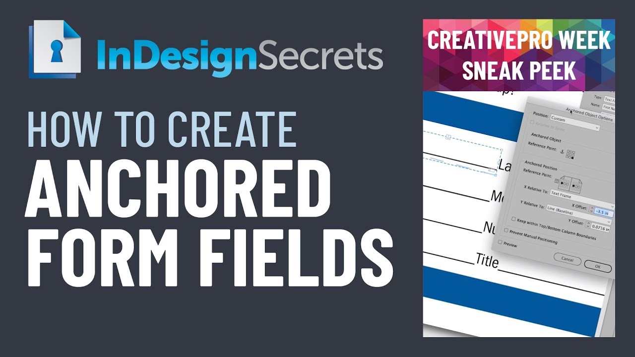 InDesign How-To: Create Anchored Form Fields (Video Tutorial)