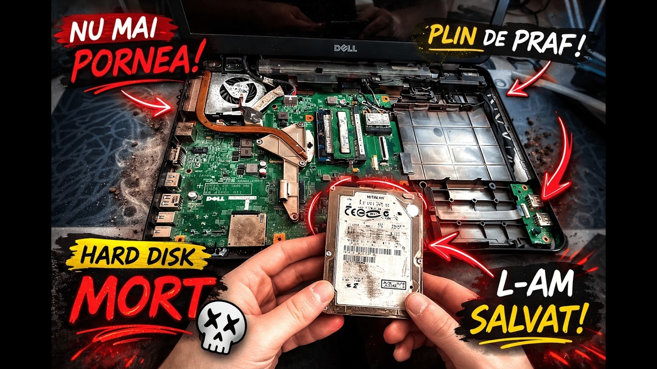 Laptop MORT cu Hard Disk Ars… L-am Salvat! 😱+ DEZASTRU TOTAL