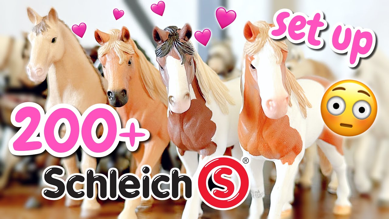 Organizing my 200+ Schleich! Horses, Barns, and Dogs Setup