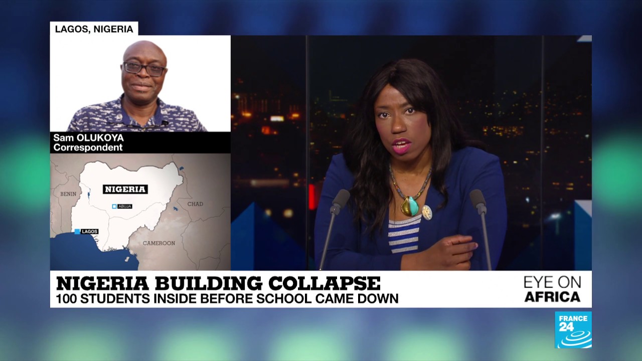 Children trapped as building collapses in Nigerian commercial capital of Lagos