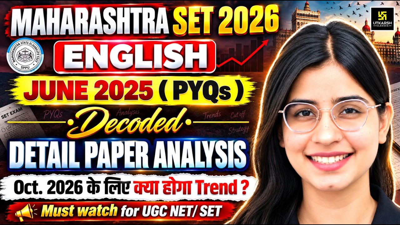 Maharastra SET 2026 English | July 2024 PYQ Decoded | Paper Analysis & October 2026 Exam Trend?