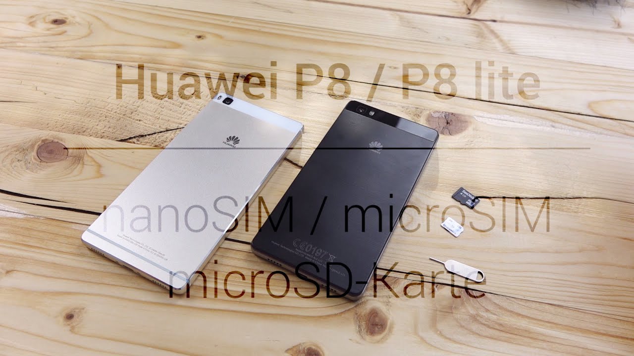 Huawei P8 / P8 lite: nanoSIM, microSIM & microSD einlegen