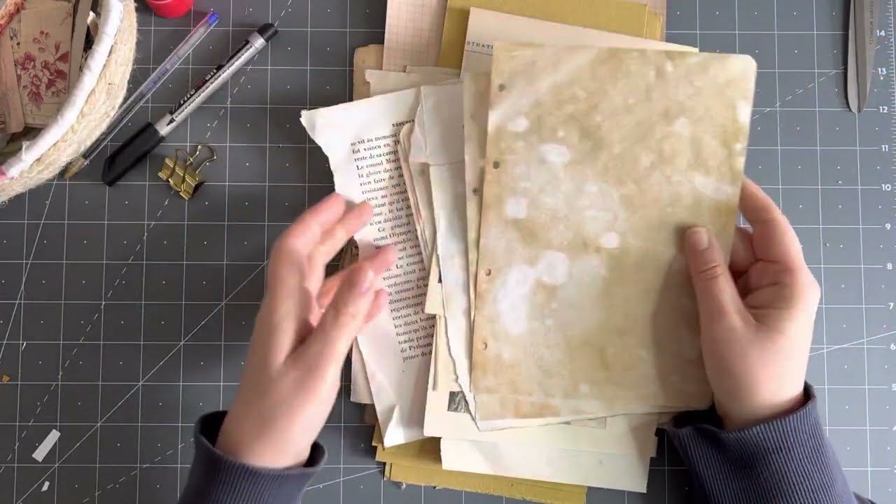 #the100dayproject | preparing hinged pages for journals | DAY 24