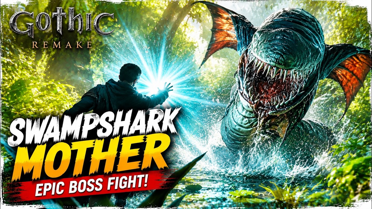 The Swampshark Mother Boss Fight as a Water Mage | Gothic Remake