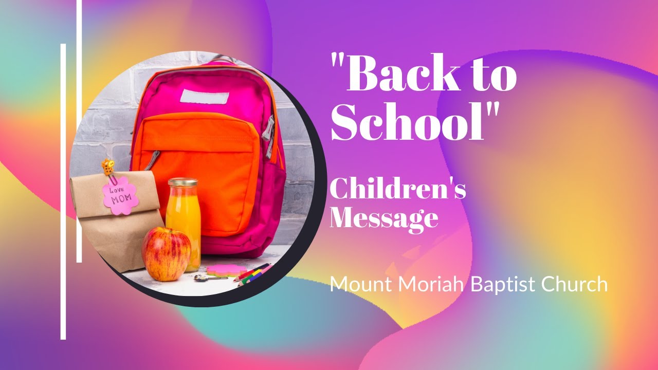 Children's Church: Back to School Message | Min. Christian Brown