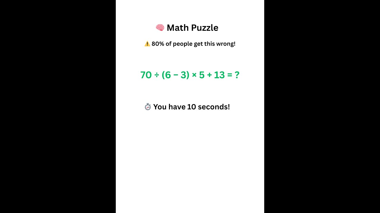 Only Smart People Get This Right! | 80% Wrong Answer