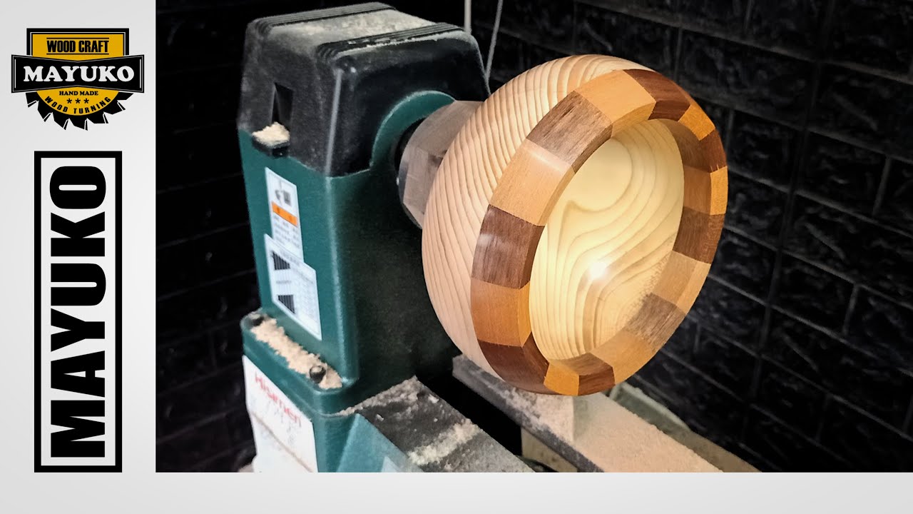 WOOD TURNING, Pine logs with segmented