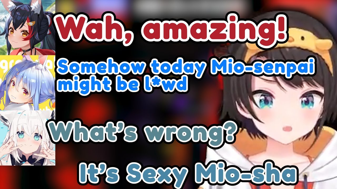Holomems Confused Seeing Mio Act L*wd Compared to Her Usual Self w【Hololive Clip】