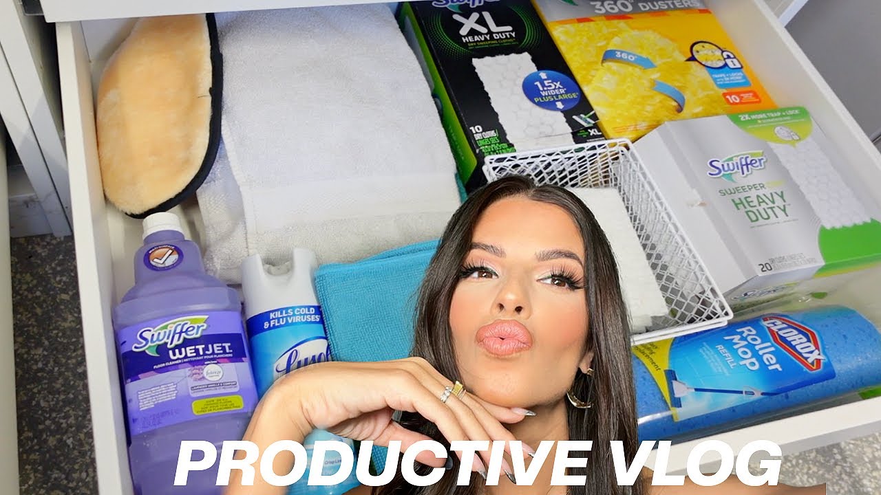 being productive clean and organizing vlog