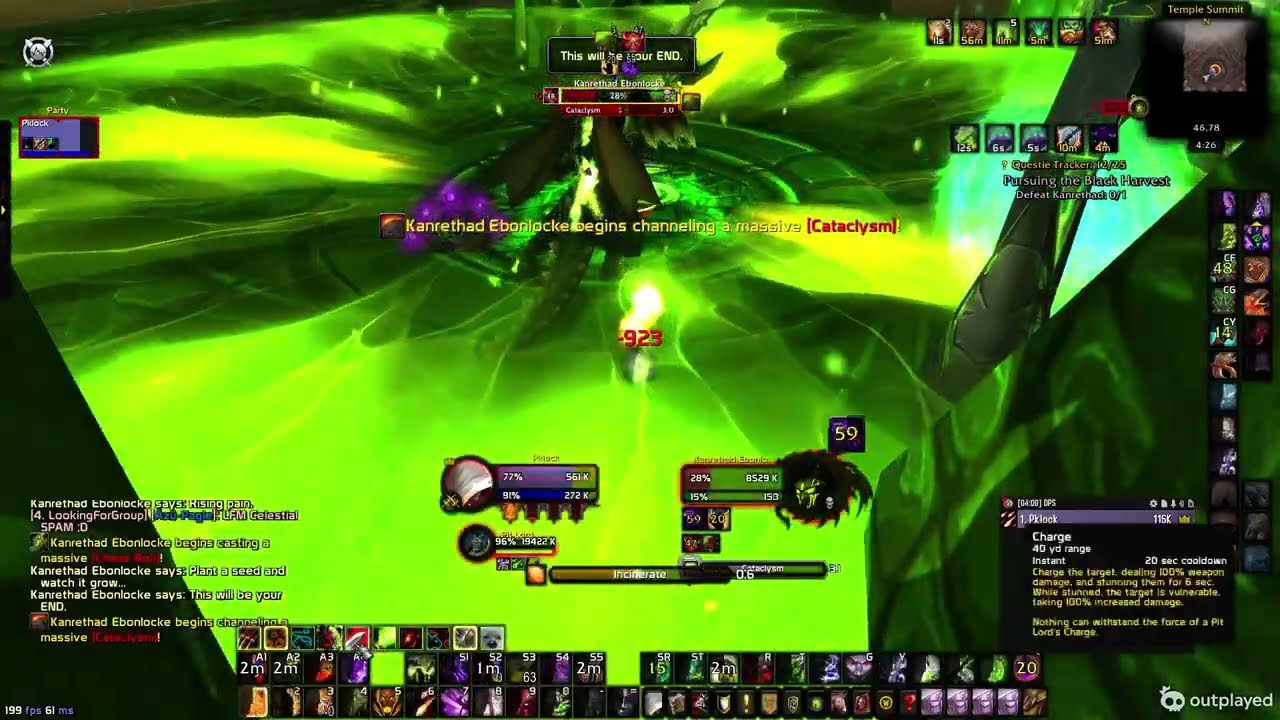WoW MoP Warlock Fel Green Fire Quest