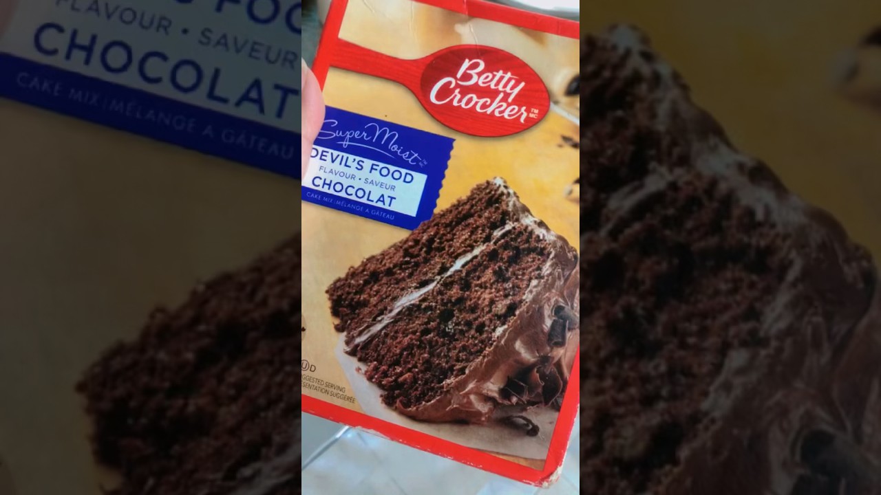 Betty Crocker Super moist Chocolate Cake ! Making boxed cake mix 🍰 #shorts #cake