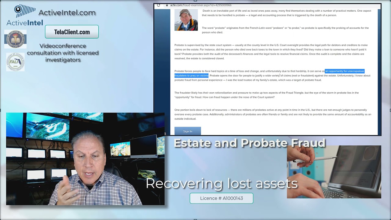 Estate and Probate Fraud Asset Theft