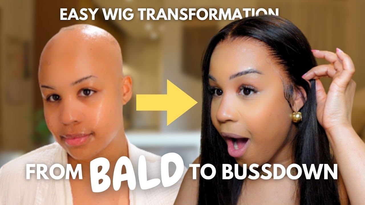 HOW I INSTALL MY WIG WITH A BALD HEAD | GLUE-LESS WIG INSTALL METHOD FOR BEGINNERS | HAIRVIVI