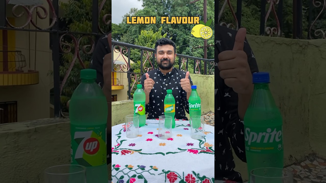 Campa vs Sprite vs 7Up 🍋 #coke #foodreview #ashortaday #shorts