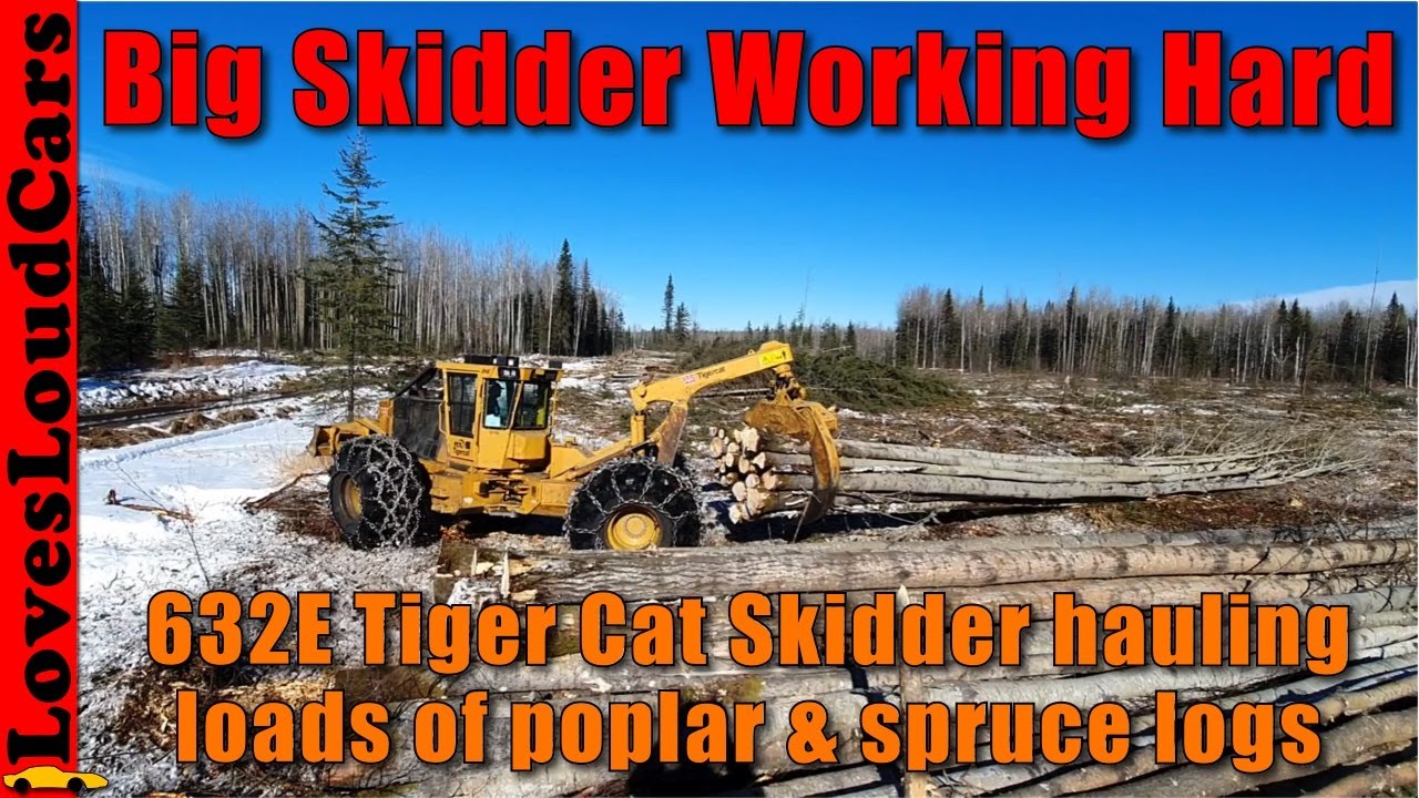 Tigercat 632E skidder working