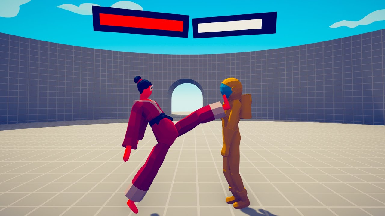 FIGHT 1vs1 Taekwondo + HP BAR ► Totally Accurate Battle Simulator TABS