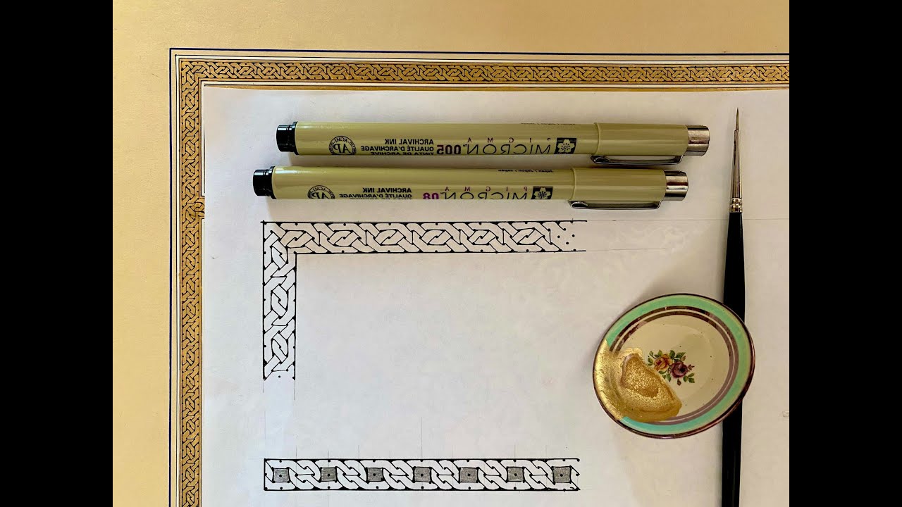 How to make braided borders in a real artwork?