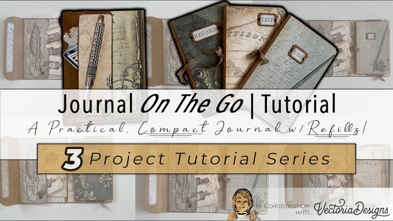 Journal On The Go! Tutorial | Compact Journal w/Refills | @vectoriadesigns I'm a Writer Kit