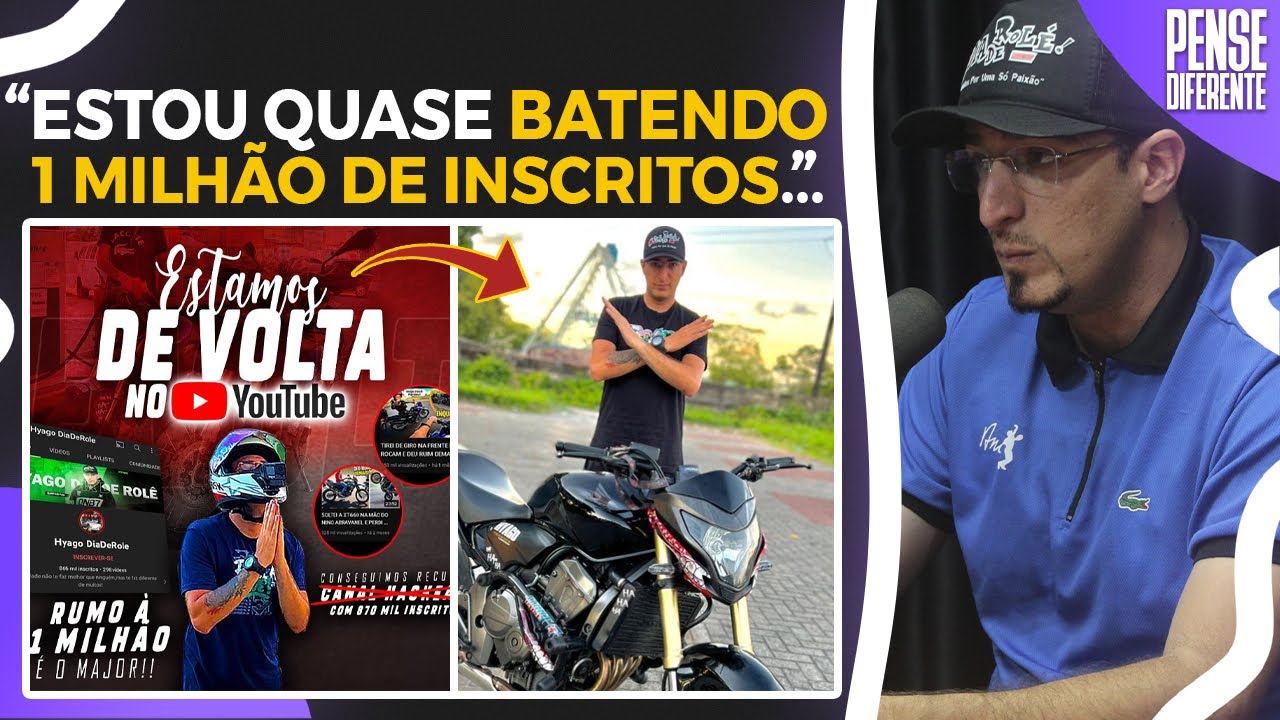 HYAGO MORAES FALA SOBRE SEU CANAL NO YOUTUBE | Cortes Pense Diferente