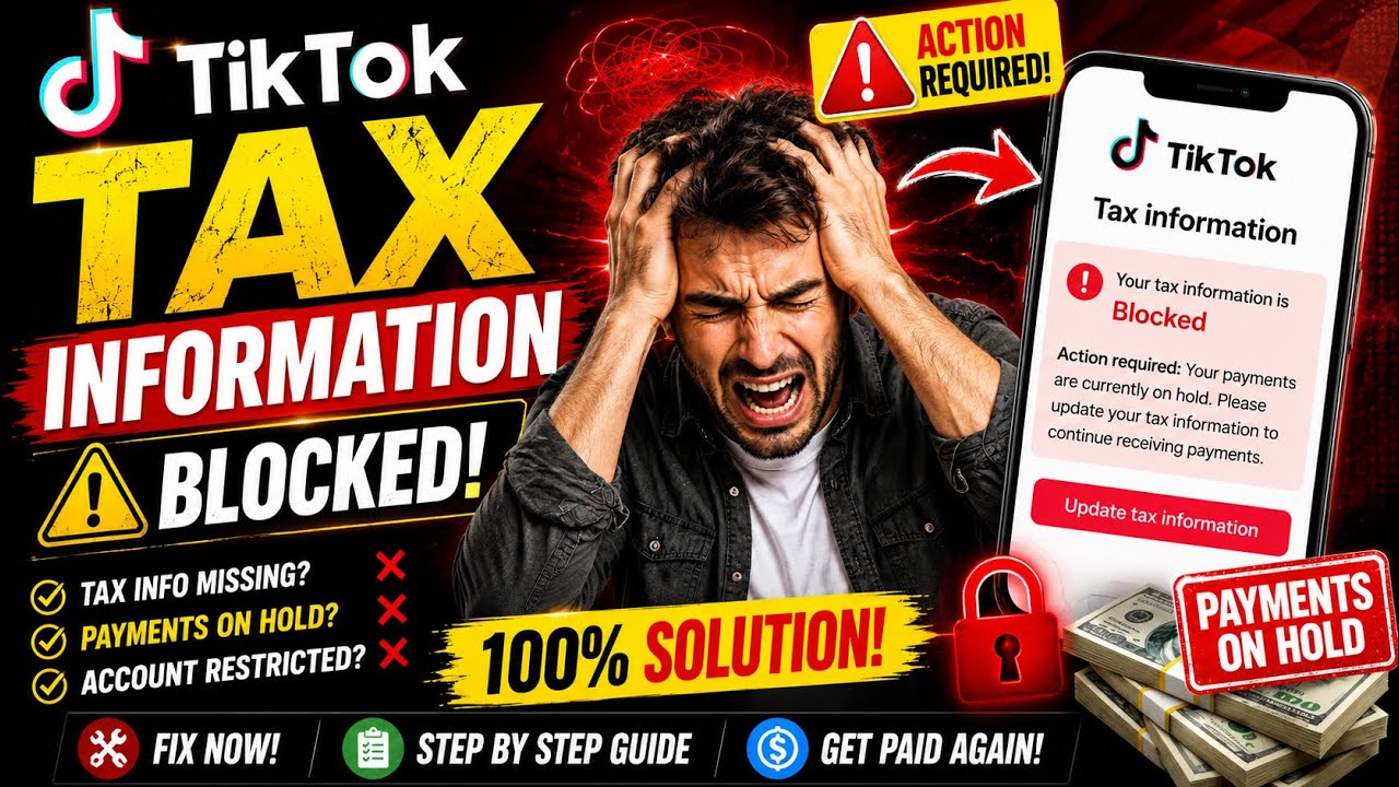     TikTok Tax Information Blocked? Fix It in 2026 (Step-by-Step) TikTok Tax Information Unblock ✅