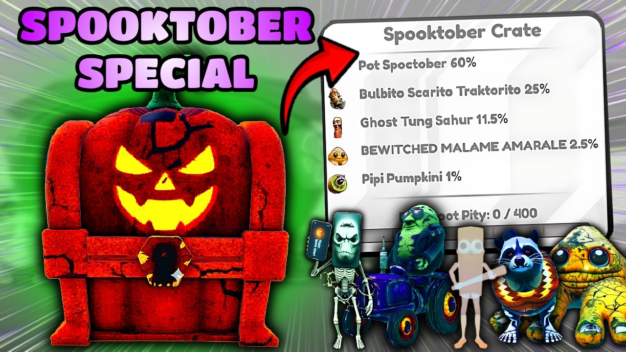 Специальный ящик SPOOKTOBER в Brainrot Evolution (Roblox)