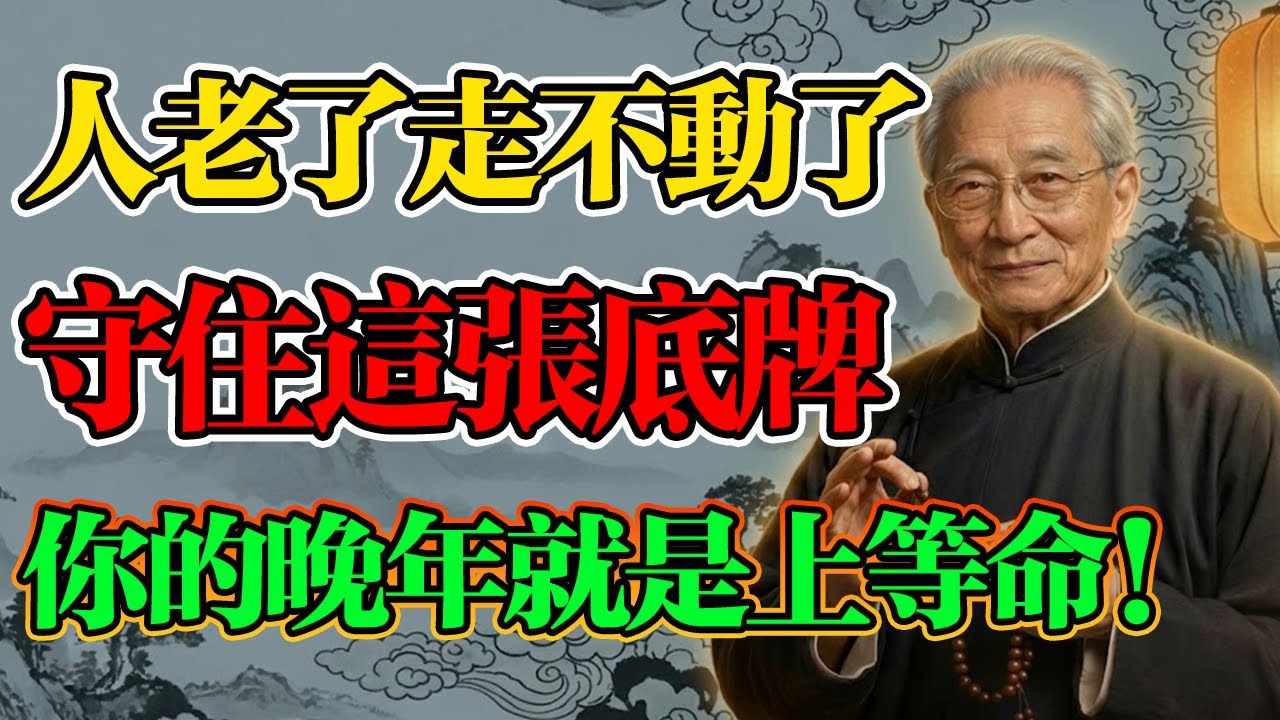 南懷瑾：當你人老了走不動了，要為自己留後路！只要守住這三樣東西，你的晚年就是上等命，福報不請自來！#南懷瑾 #佛法智慧 #晚年福報 #因果輪回 #儒釋道 #佛法#修行 #智慧 #因果 #佛家