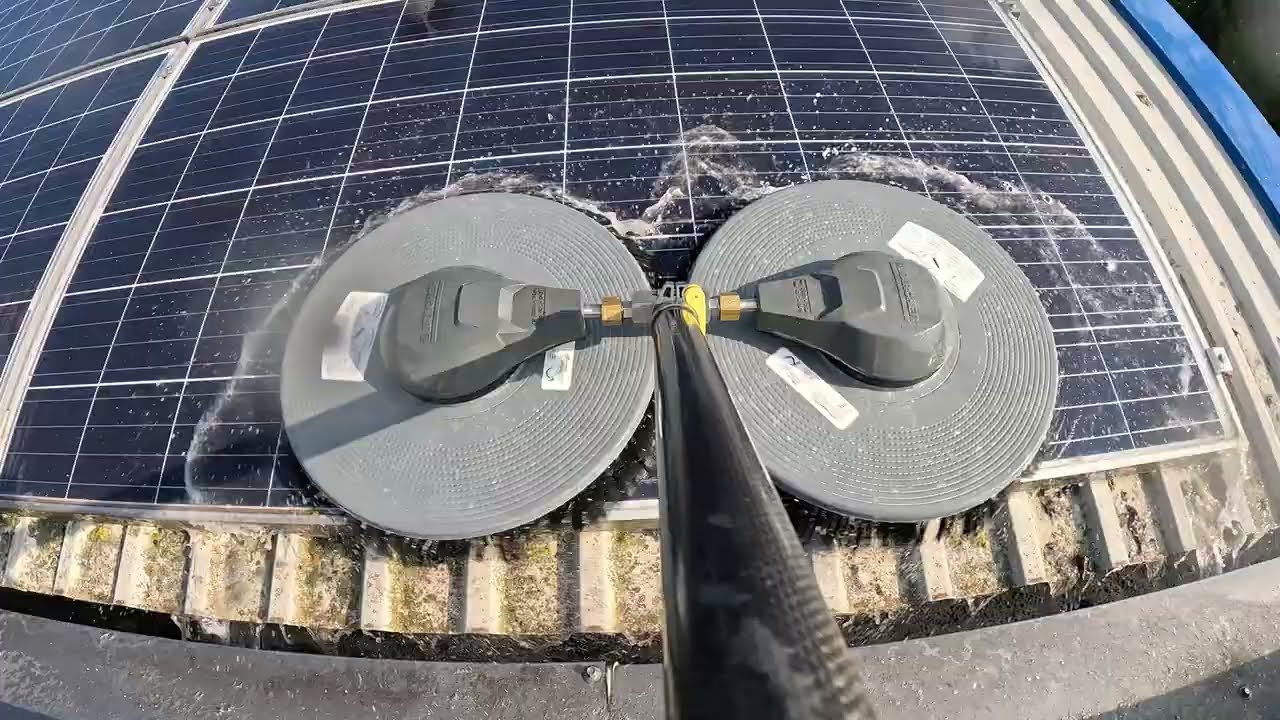 Solar panel Pov Cleaning / 4K Kaercher soft washing