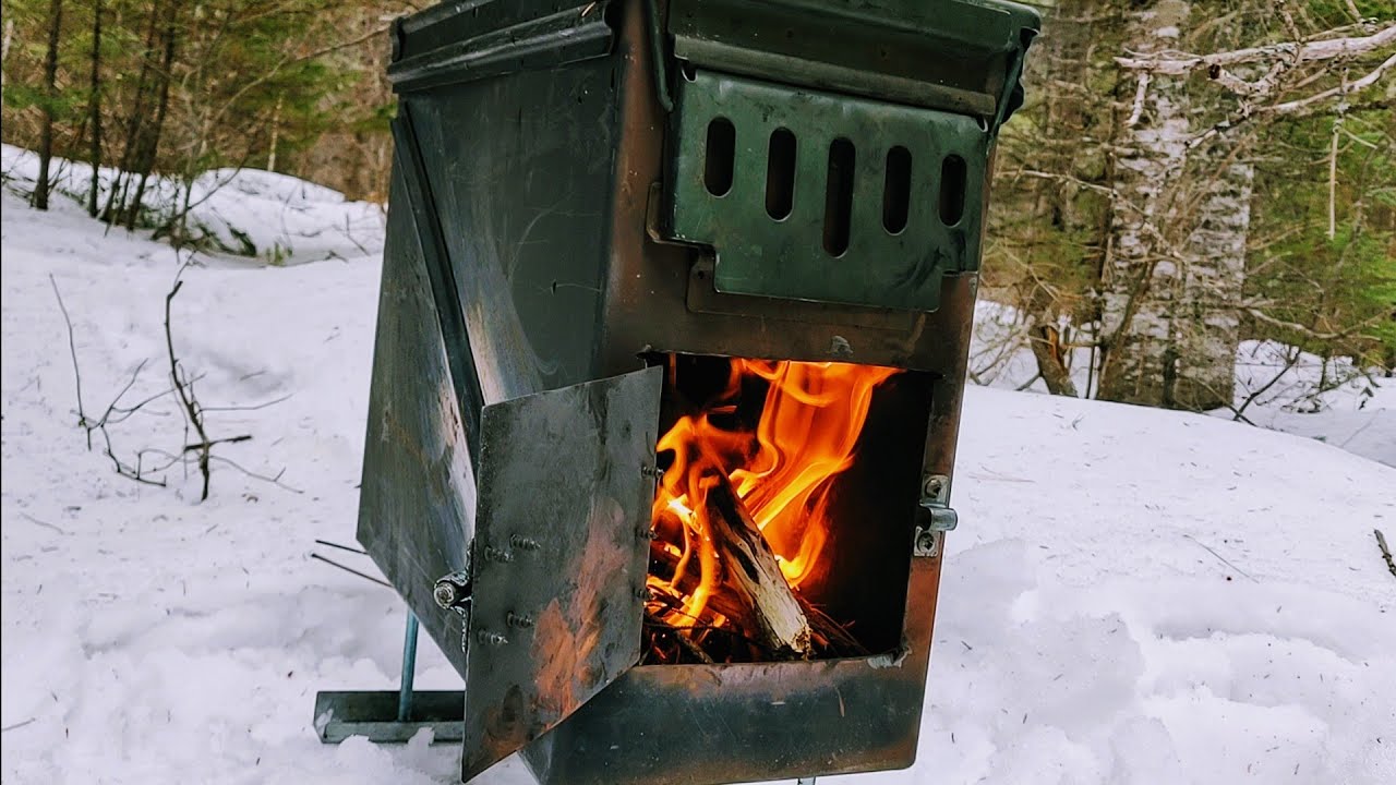 Ammo Can Wood Stove for Hot Tent Build - DIY - without Welding, Basic tools only, How to