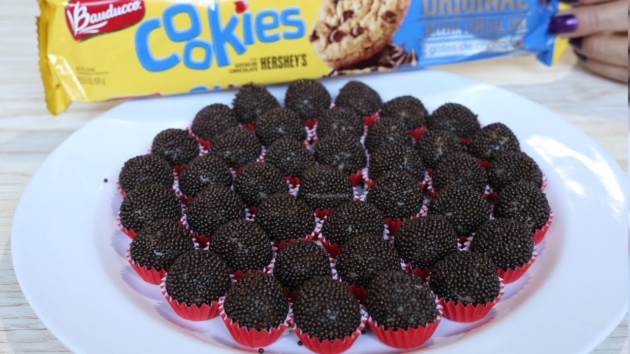 BRIGADEIRO DE COOKIES - DOCINHOS DE FESTA - Bru na Cozinha