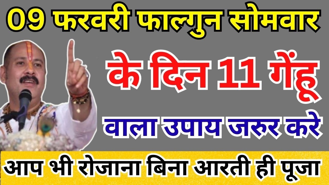 08 फरवरी फाल्गुन रविवार सप्तमी तिथि के दिन 11 गेंहू के दाने वाला उपाय जरुर करे || Pradeep Ji Mishra 