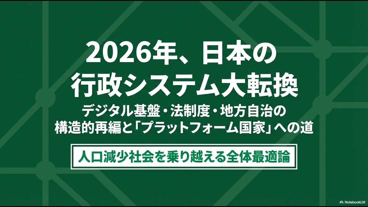 日本の行政改革：2026年の大転換