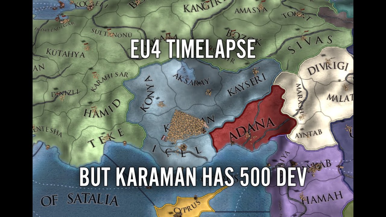 EU4 Timelapse But Karaman Has 500 Dev